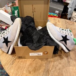 Vintage Havanas Women Gray and Black Star Sneakers